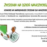 KONKURS NA ŻYCZENIA DLA NAUCZYCIELA