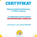 Certyfikat Wolontariusze Uśmiechu