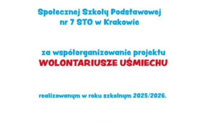 Certyfikat Wolontariusze Uśmiechu